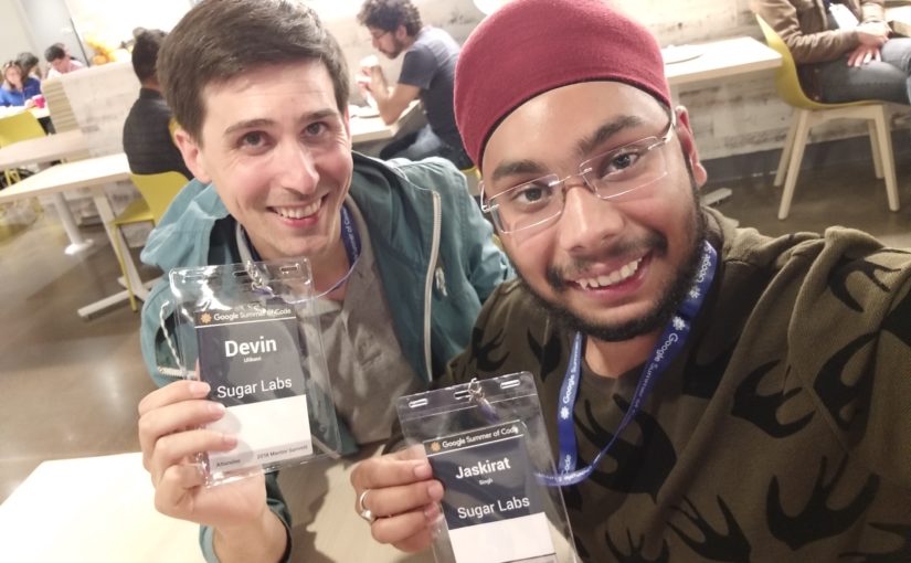 Devin and Jaskirat at this years' Google Summer of Code mentor summit.